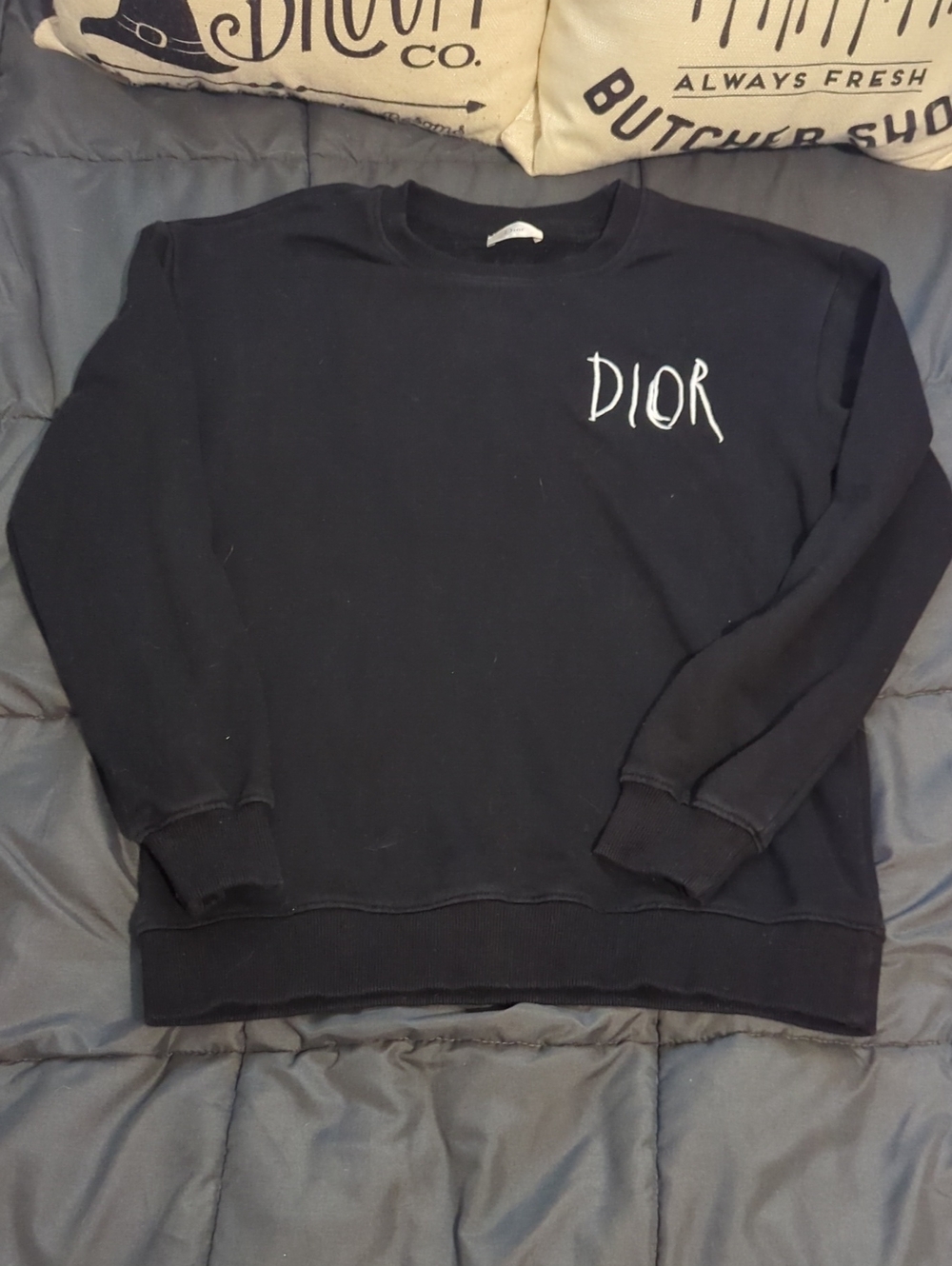 Authentic Dior Black Crewneck Sweater Size M